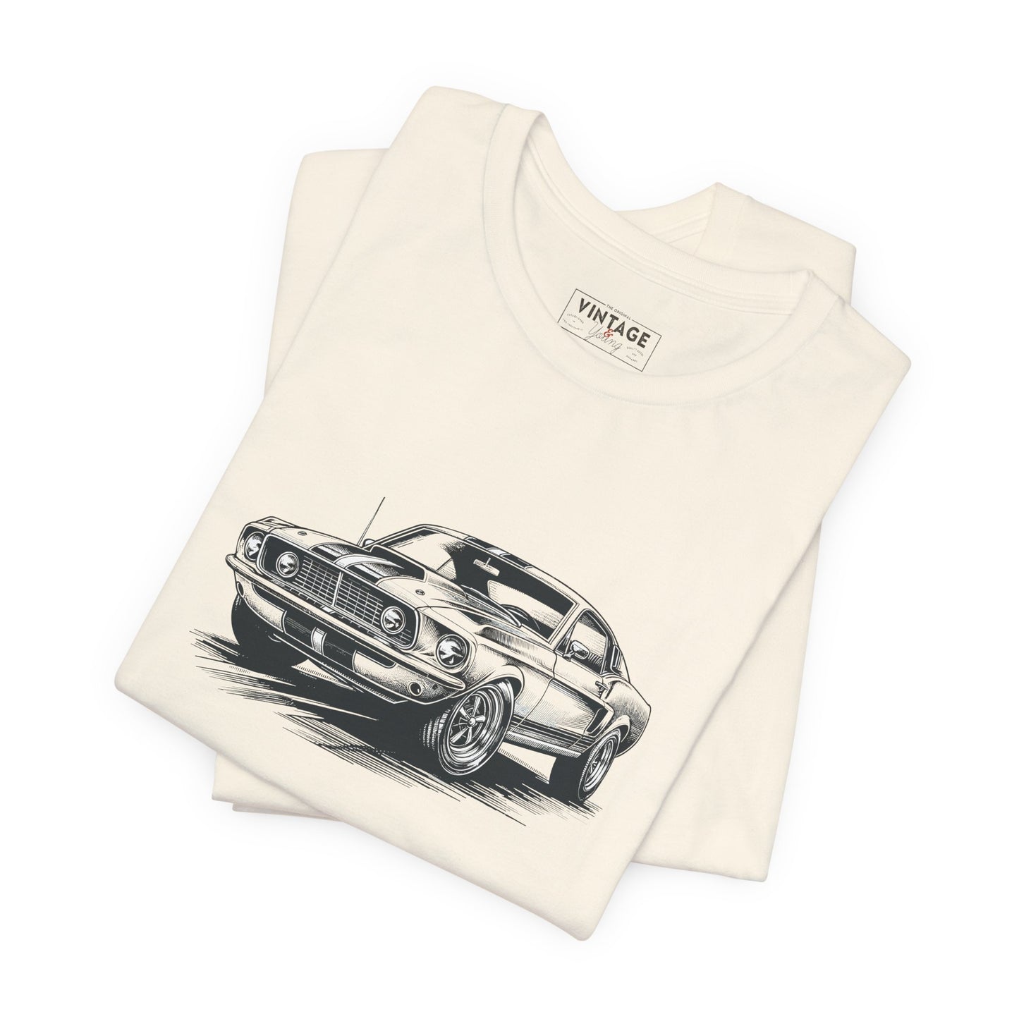 Vintage Mustang Hand-Drawn Style T-Shirt