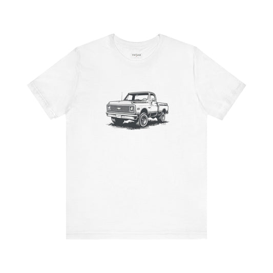 Vintage Square Body Pickup Truck 4x4 Hand-Drawn Style T-Shirt